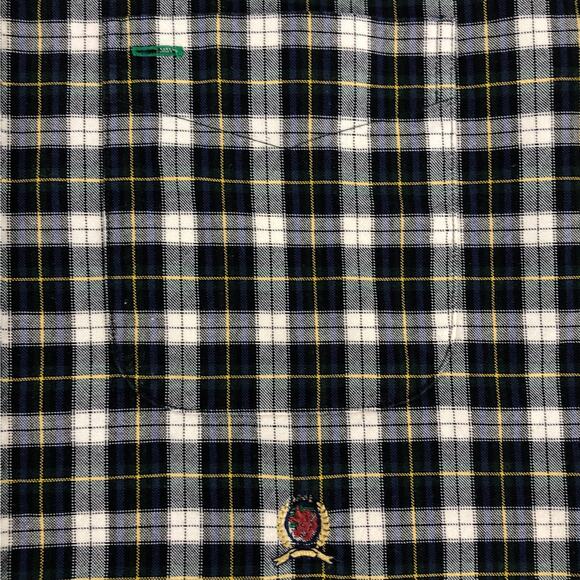 Y2K Tommy Hilfiger mixed plaid button down shirt 2000s vintage - Picture 4 of 6